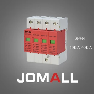

Jomall SPD 3P+N 30KA~60KA D ~385VAC House Surge Protector Protective Low-Voltage Arrester Device