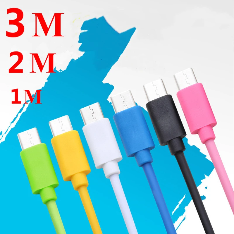 

1m 2m 3m USB Type C Cable Fast Charging usb-c type-c data Cord Charger For Samsung S8 S9 Note 9 8 Xiaomi mi8 mobile phone cables