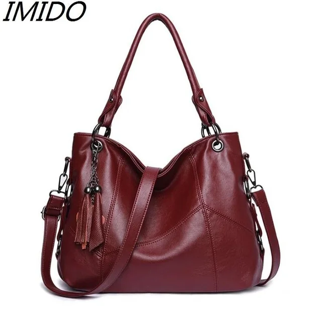 High Grade Ms Leather Fashions Mommy Sheepskin Large Capacity Tassel High Grade Ms Leather Fashions Mommy Sheepskin Large Capacity Tassel Handbag Bag Fallow Womens Genuine