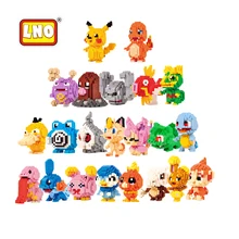 Полный набор 22 стиля Kawaii аниме мультфильм Пикачу Алмазный Блок пластиковый кубик строительные блоки кирпичи развивающие игрушки игра для детей