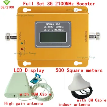 

Full Set Top quality LCD Display 3G 2100MHZ mobile signal booster 3G,Phone signal repeater ,3G signal amplifier,coverage 500m2