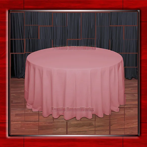 Горячая 13" R Dusty розовый, Круглый Полиэфирная Ткань простая крышка стола для свадебных мероприятий и вечерние украшения(поставщик