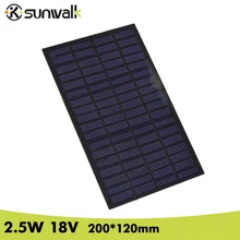 SUNWALK 2 5W 18V PET Encapsulate Solar Cell Panel 138mA Max Output Monocrystalline Solar Cell for