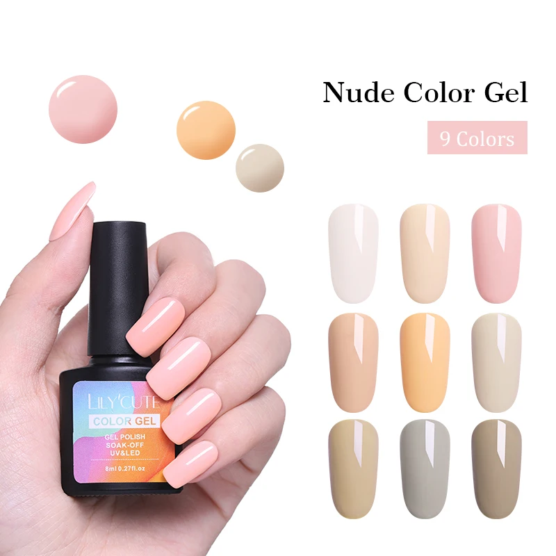 

LILYCUTE Yellow Gel Polish Color Nail Art Design Manicure 8 ml Soak Off Enamel Gel Polish LED UV Gel Nail Polish Lacquer