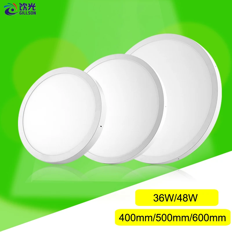 

Intergrated LED Big Panel Light 36W 48W 400mm 500mm 600mm Round Conceal Surface Downlight Ultrathin SMD 2835 Ceiling Lamp AC220V