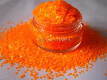 

Orange Square 1mm Solvent Resistant Glitter matte neon glitter