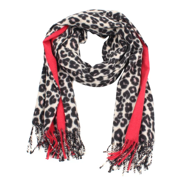 Luxury Brand Leopard Print Cashmere Scarf Women Scarves Ladies Men Neck Fashion Shawl Wraps Warm