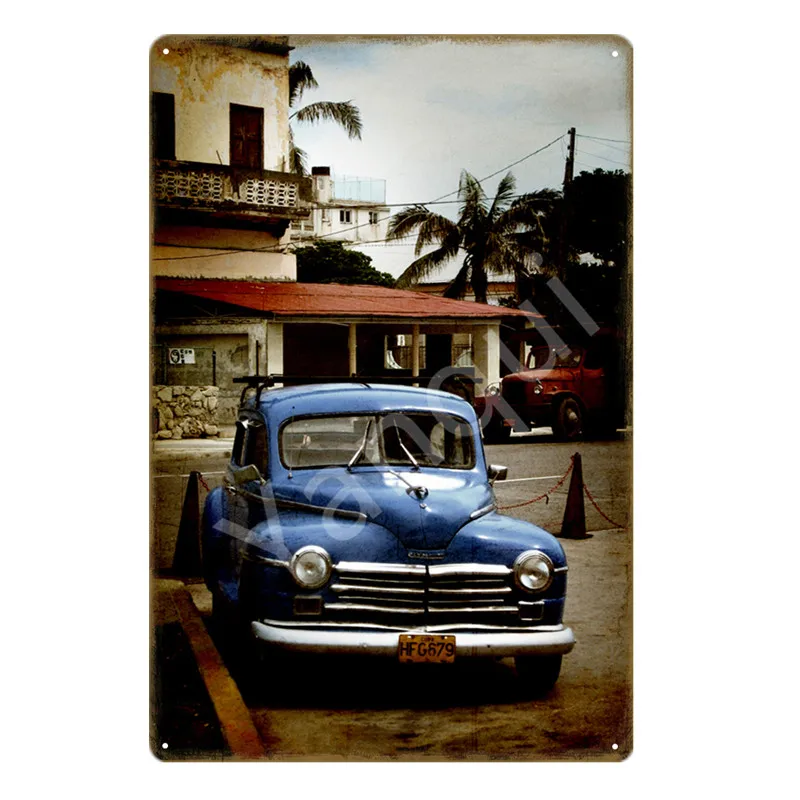Ретро Гавана Куба живопись оловянные вывески Винтаж Декор наклейки на стену для бара, паба, ресторана, отеля украшения металлический художественный плакат YQZ085 - Цвет: NEW0295A