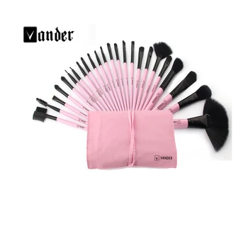 

Vander 24pcs one set soft makeup brushes professional brand pink beauty make up brush set + one bag maquiagem wood material