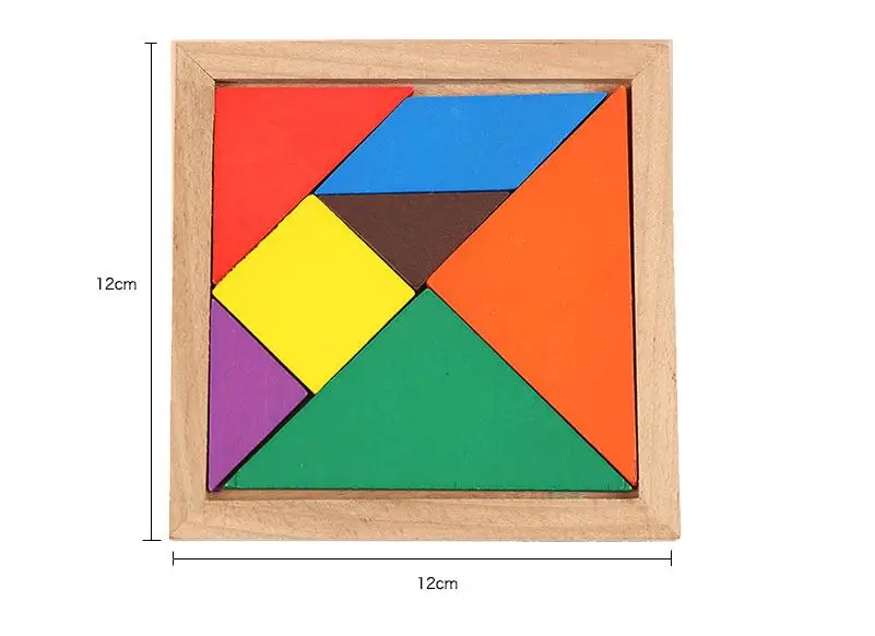 5 компл./лот деревянный Танграм 7 частей головоломки Красочные площадная игра IQ Логические Интеллектуальные Обучающие игрушки для детей