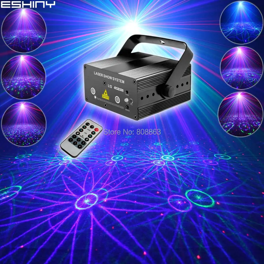 Eshini MINI 2 rgb-подсветка линзы лазер 12 моделей проектор семья вечерние бар DJ праздник диско Рождество танцевальное освещение световое шоу на