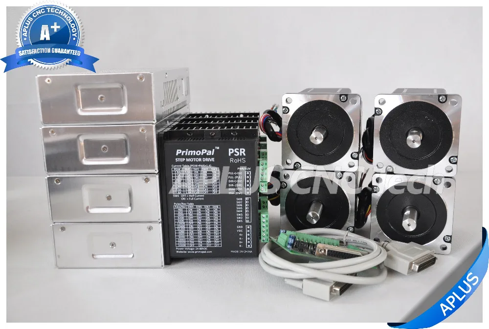 4 осевой NEMA 34 шаговый двигатель 920oz in и драйвер PSR8078 48В комплект питания|motor