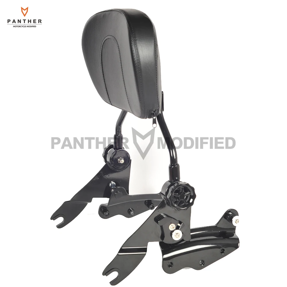 Black Motorcycle 4 Point Docking Hardware Sissy Bar Backrest Motor Passenger Backrest Case For Harley Touring