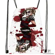 На заказ joker-batman-card@ 1 Drawstring рюкзак сумка милый рюкзак дети ранец(черная спинка) 31x40 см#2018612-01-(2