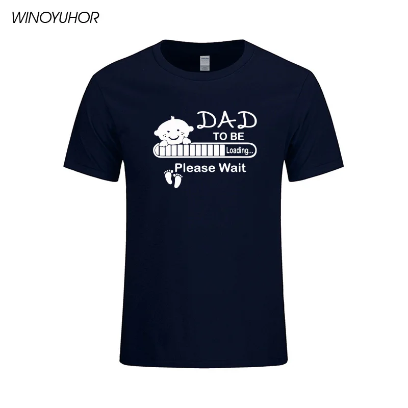 

Summer New DAD TO BE FUNNY Expecting Baby Loading T Shirts Casual Short Sleeve O Neck Tops Fashion Cotton Male T-shirts