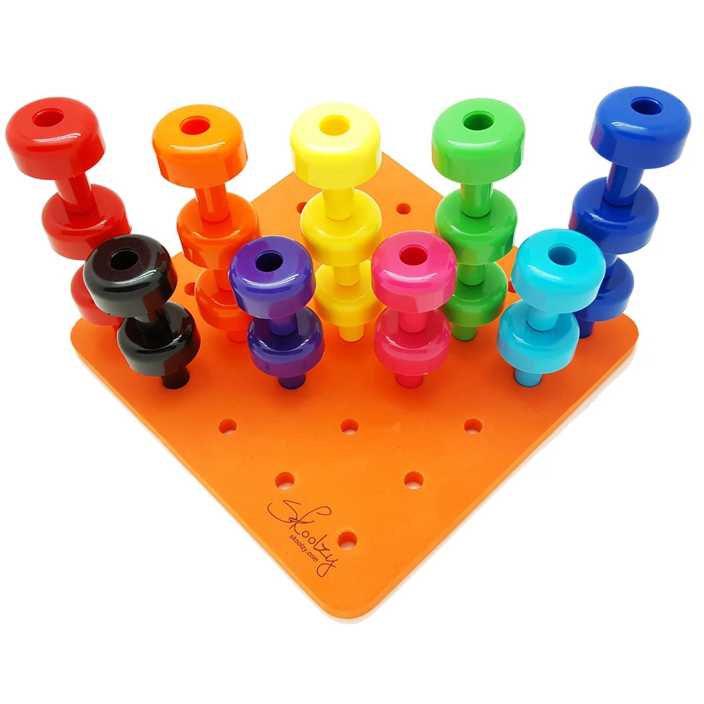 30 Pcs Stacker Peg Board Fun Kid Sorting & Stacking Developmental Game Toy Kids Child Early Cogntion Training Educational Gift