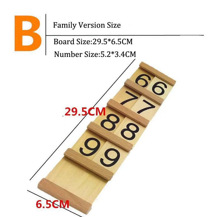  Original Montessori Materials Kid Educational Number Wooden Toy For Family Preschool Children Mathe - 32650403323