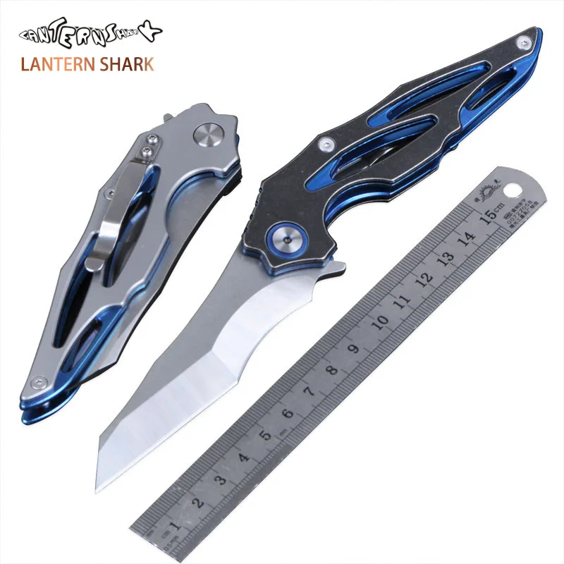 

Folding Knife Titanium Hadle 440 Stainless Steel Knives Survival Tactical Cs Go Hunting Knives Folding Blade