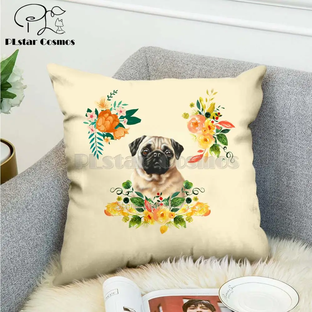 Pet dog flower puppy скандинавский короткий плюшевый чехол для подушки из полиэстера
