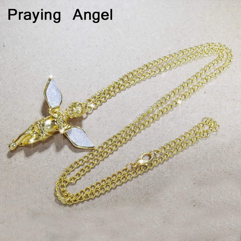 Karopel, хип-хоп ювелирное изделие, блестящее, золотое, для молитвы, крылья ангела/Арабский Бог, подвеска, ожерелье, веревочная цепочка, 4 мм, 24 дюйма