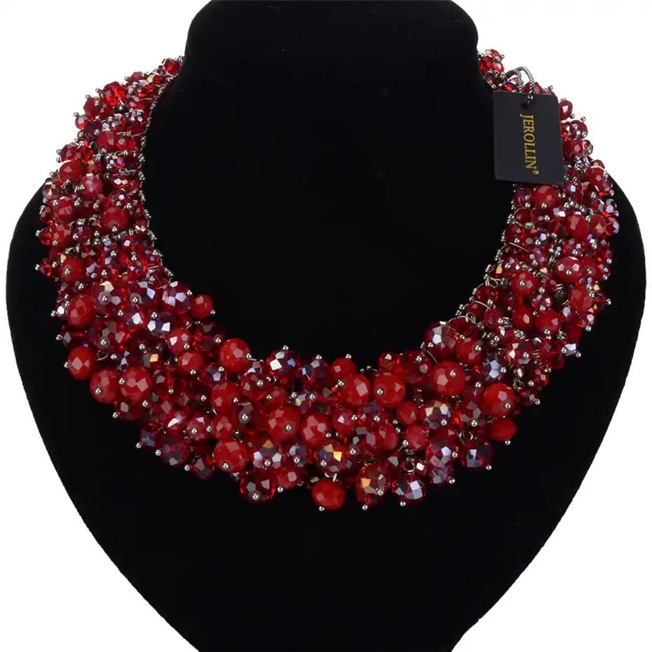 chunky red necklace