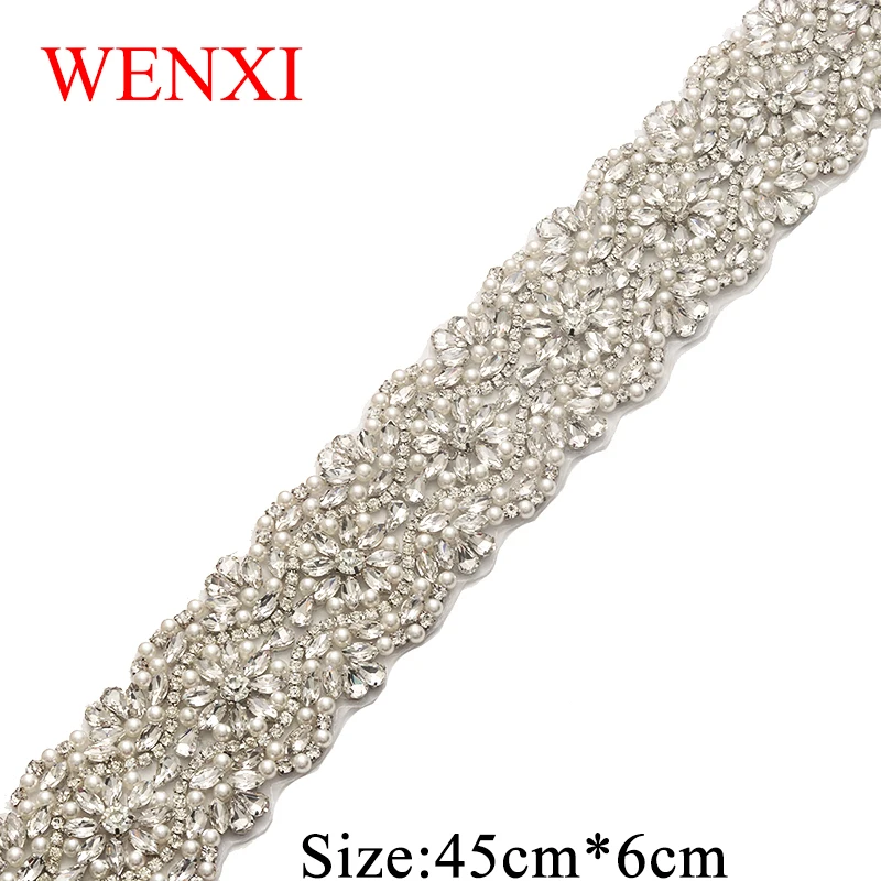 WENXI 30PCS Handmade Rhinestones Appliques Sewing On For bridal Wedding Dresses Belt Accessory WX876 | Дом и сад