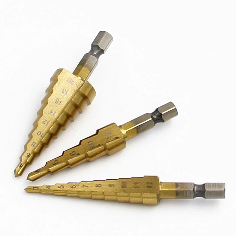Buy HSS Step Drill Bits 3 12mm 4 12mm 4 20mm