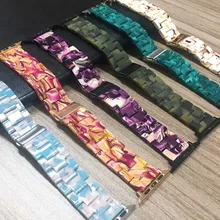 Смола watcband ремешок для наручных часов Apple Watch 4/5 44/40/38/42 мм браслет для наручных часов iwatch, ремешок Series 5 4 3 2 1 Керамика часы ремень аксессуарами