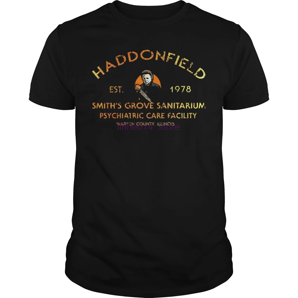 GILDAN брендовая мужская рубашка Haddonfield est 1978 smith's Grow sanitarium psynical care Factory shirt
