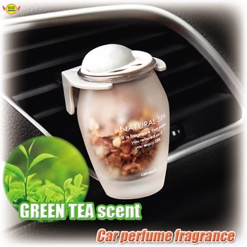 

Free shipping Car accessories air outlet green tea scent flavor solid zeolite perfume balm deodorant fragrance air freshener