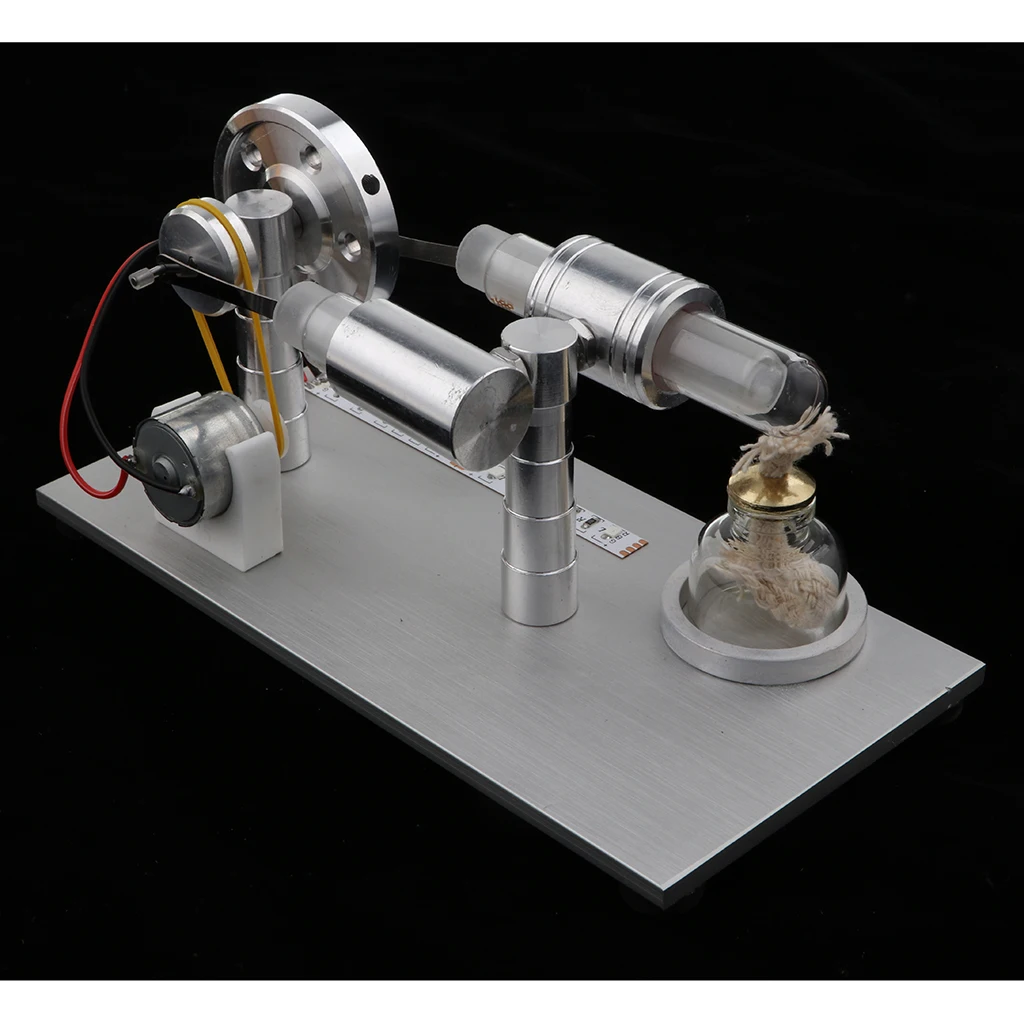 Stirling Engine Model M15A (With Colorful LED Lights) - Conversion of Heat Energy to Electrical Energy