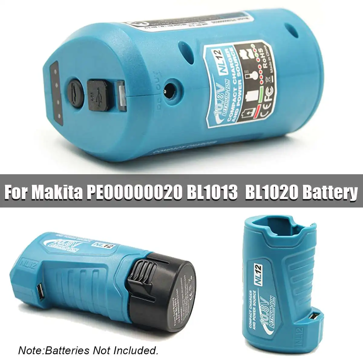 10,8 в USB разъем питания зарядное устройство кобура для Makita PE00000020 BL1013, BL1020 литий-ионный аккумулятор зарядный адаптер