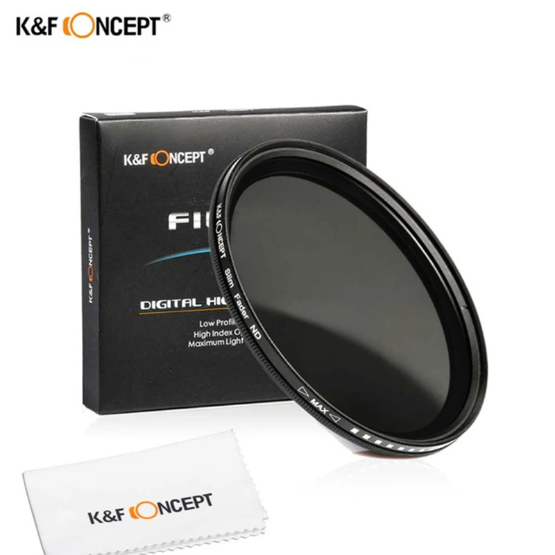 

K&F Concept 43mm ND2-400 djustable Fader Variable Lens Neutral Density ND2 to ND400 Filter for Nikon Canon Sony Fuji DLSR Camera