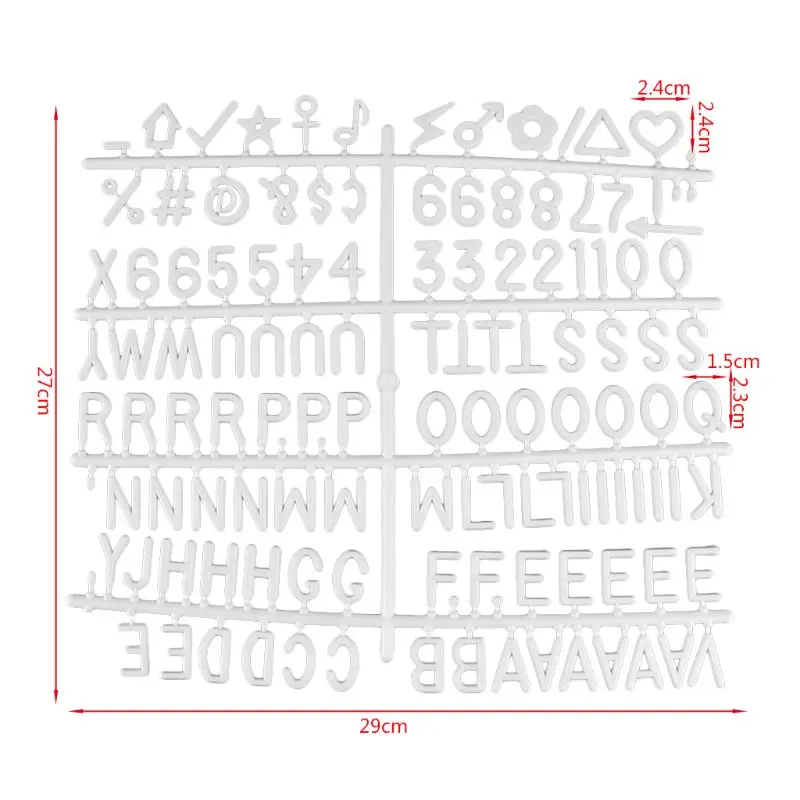 Белый Пластик доска для писем набор букв 126 номеров специальные символы слова для фетра Сменные сообщение знаки и Letterboards