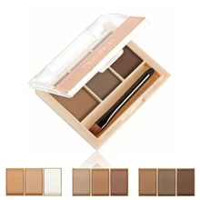 Порошковые тени для бровей Набор для макияжа бровей 3 цвета водонепроницаемый глаз Профессиональный с кистями для макияжа