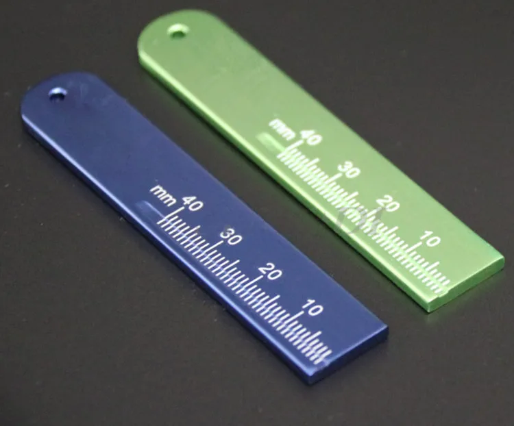 2 шт. стоматологические инструменты Endo линейки шкала измерения эндодонтического алюминия синий или зеленый