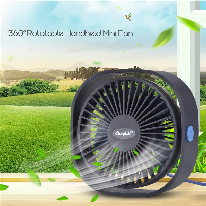 

Mini USB Table Desk Personal Electric Fan 360 Degree Rotation Ultra-Quiet 3 Gear Speed USB Cooling Fans for Office Household 21