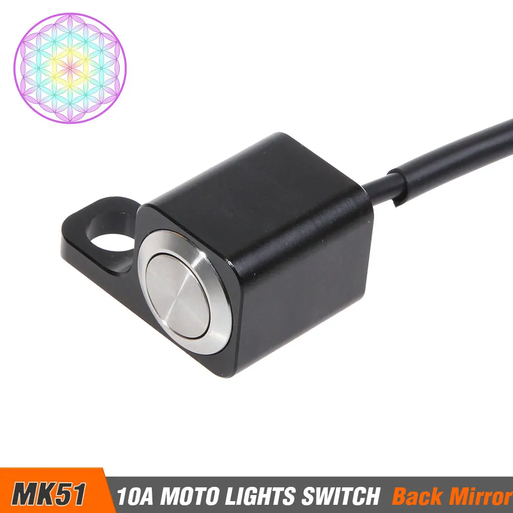 

1pc Custom Motorcycle Rear View Mirror Bracket Handlebar Switches Headlight Fog For Sport Dirt Electric Bike Interrupteur Moto