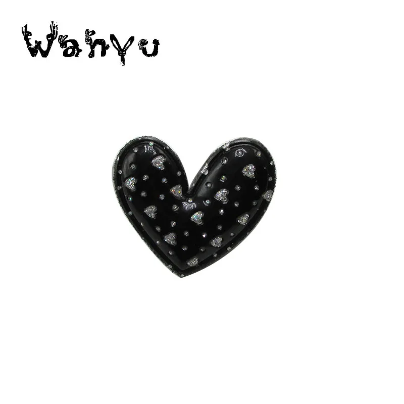50 шт./лот 5*5 см швейная нашивка Love Heart стеганая аппликация микс пять цветов для