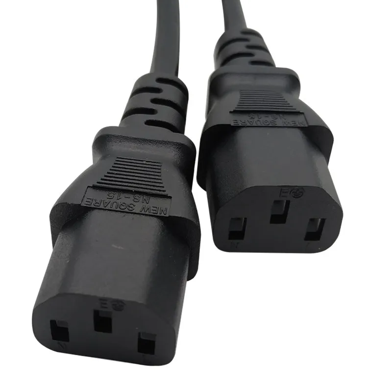 Кабель адаптер типа Y для разветвителя питания одиночный короткий кабель IEC 320 C14 с