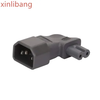 

IEC 320 C14 to C7 Right Angle AC Adapter, IEC 3Pole Male to Figure 8 C7 Vertical Right Angle AC converter
