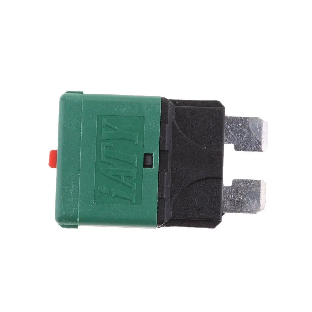 

Car Style 30a Manual Reset Circuit Breaker Blade Fuses With Button For Motorcycle Car Truck