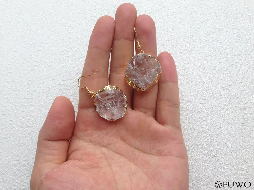 Rough Crystal Quartz Earrings 9