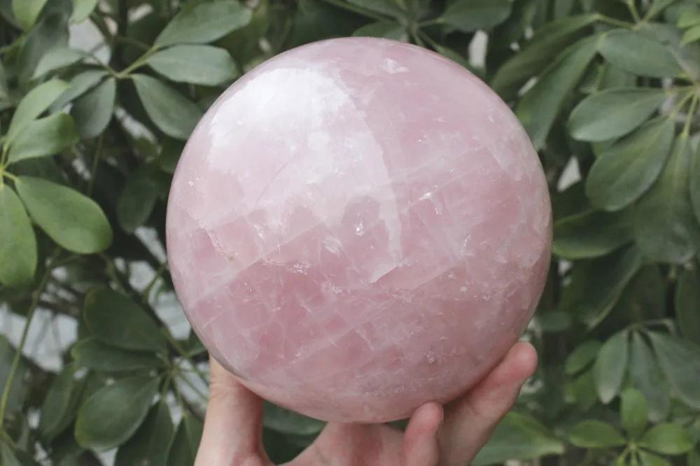 

WW 04856 Natural Clear PINK Quartz Crystal BALL Reiki Healing 130mm