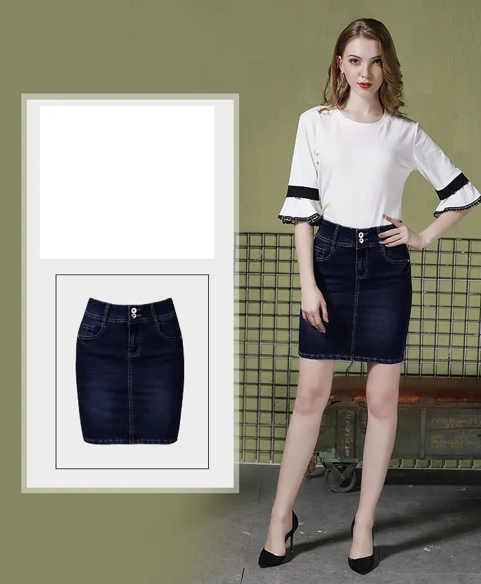 Женские короткие джинсовые юбки для женщин, джинсовая мини-юбка, женские юбки большого размера, женский джинсовый бандаж, летняя с высокой талией