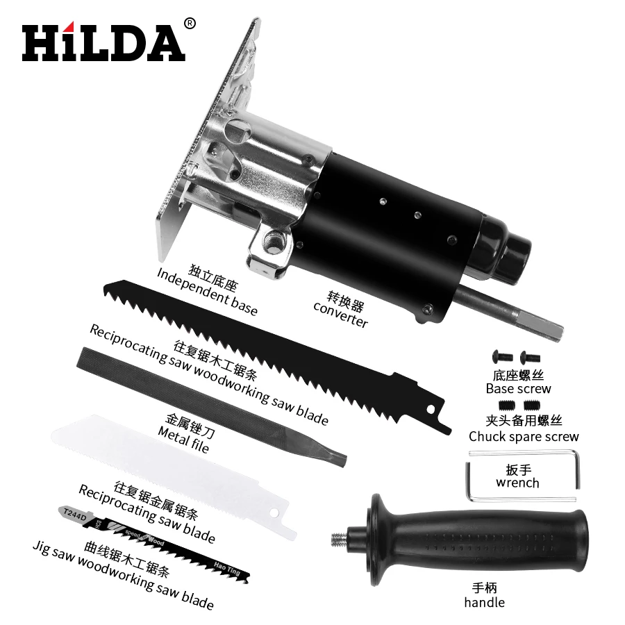Ceny Hilda piła szablasta elektronarzędzie piła szablasta cięcie metalu cięcie drewna narzędzie elektryczne zamocowanie wiertła z ostrzami