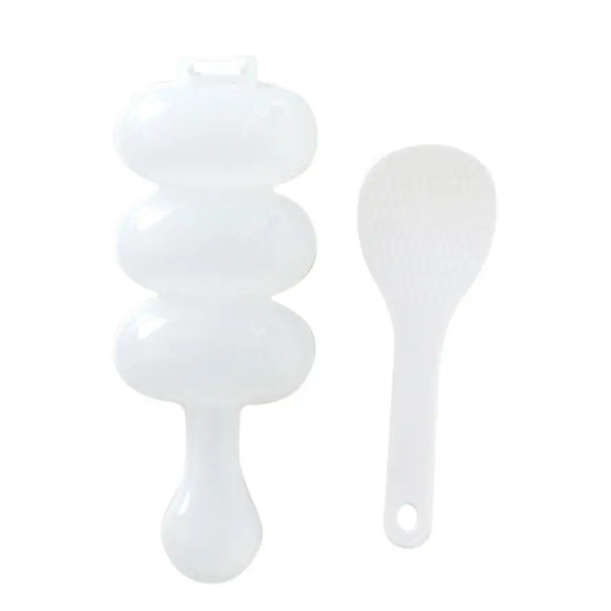 Формочки Для рисовых шариков суши шарики производитель прессформы кухонная ложка посуда набор инструментов - Цвет: Белый