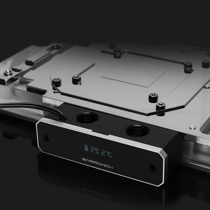 Barrowch FB ASS2080T PA LRC2.0 GPU блоки цифровой дисплей термометр алюминиевый сплав панель