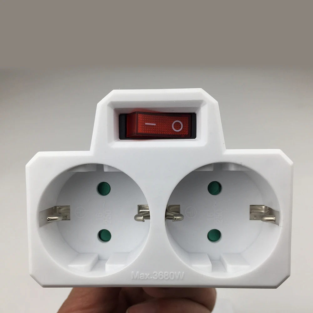 

German Standard Converter Conversion EU plug Socket European Regulation Extension Socket Power Converter 16 A 250 V High Quality