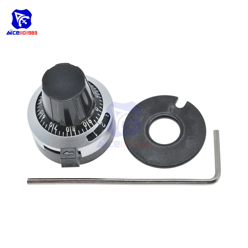 WXD3-13-2W Wirewound Potentiometer Resistance 100R 470R 1K 4.7K 10K 22K 47K 100K&Omega; Ohm 10 Turn Precision Dial Potentiometer Knob